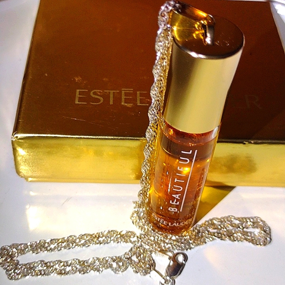 Estee Lauder Beautiful Perfume on Heavy Gauge Twisted Sterling Silver ⛓️ NWT